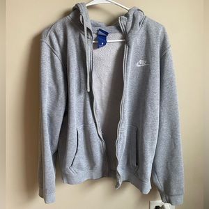 Nike grey zip up hoodie, zip does not work